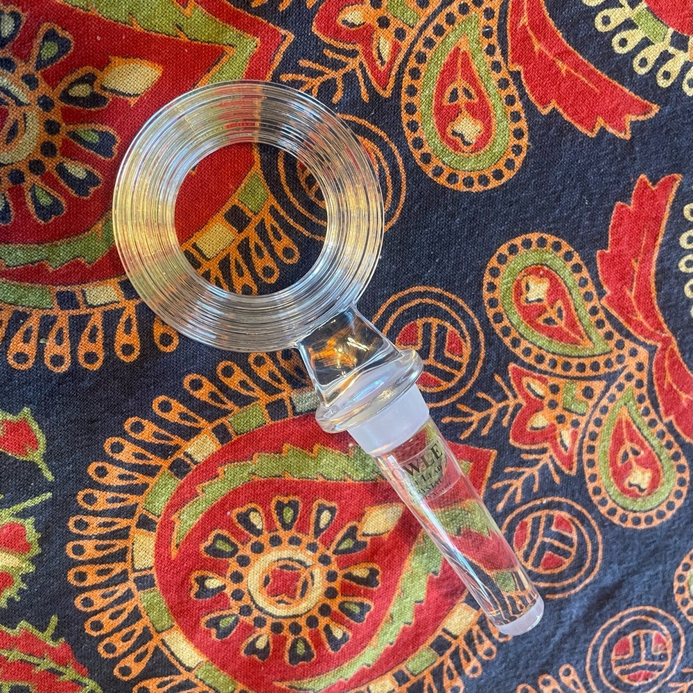 Towle Lead Crystal Bottle Stopper w/ original sticker